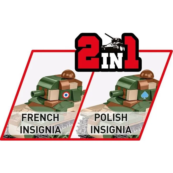 Cobi II WW Renault R-35, PL/FR 2 en 1, 1:48, 258 pièces