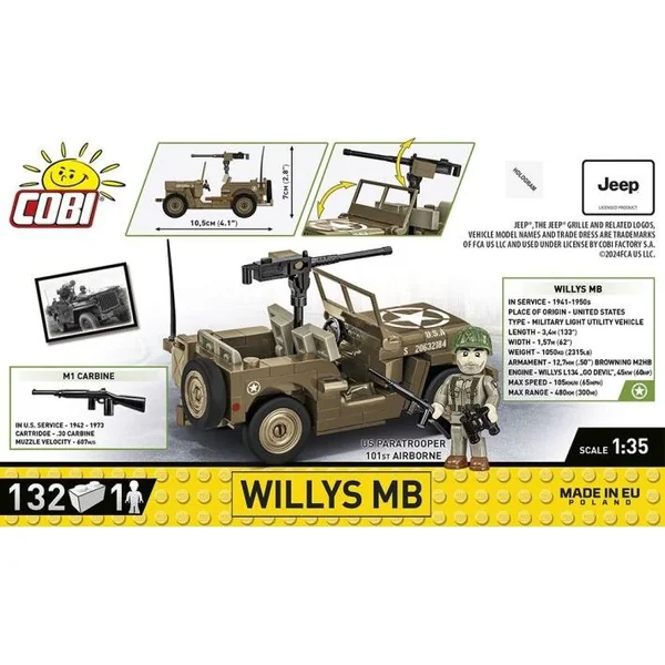 Cobi II WW Willys MB, 1:35, 132 p, 1 f