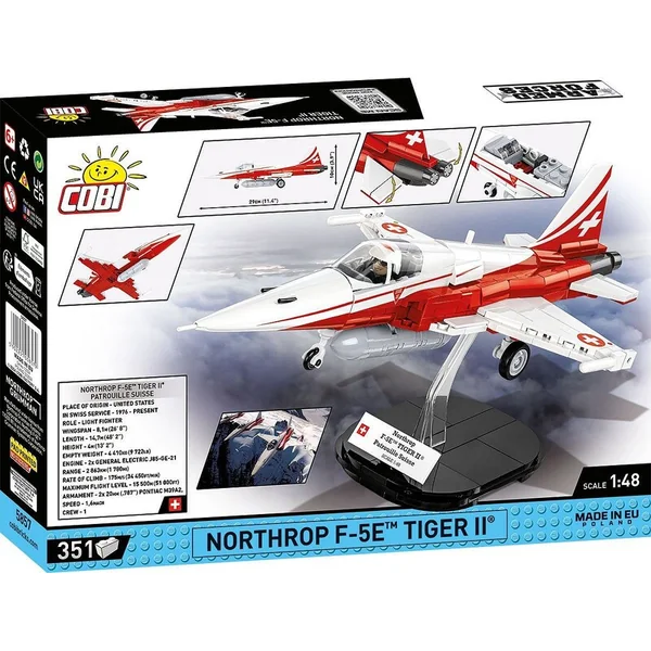 Cobi Northrop F-5E TIGER II Patrouille Suisse, 1:48, 320 pièces