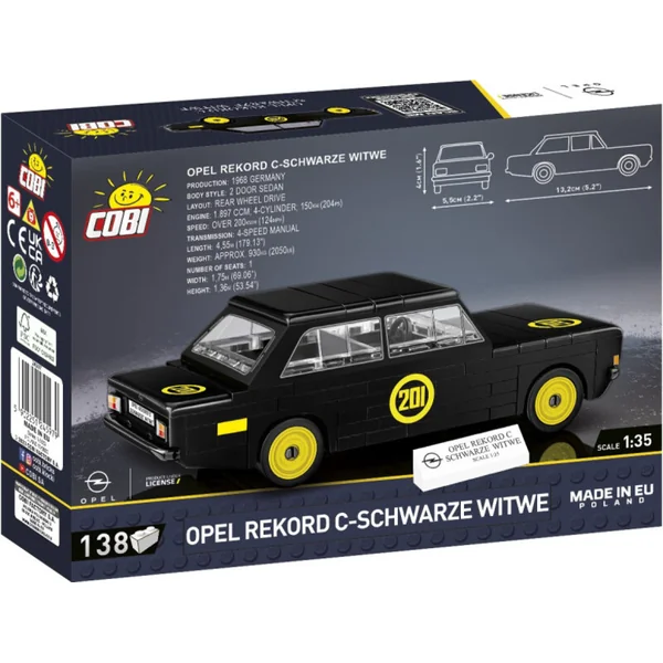 Cobi Opel Rekord C Schwartze Witwe, 1:35, 138 pcs