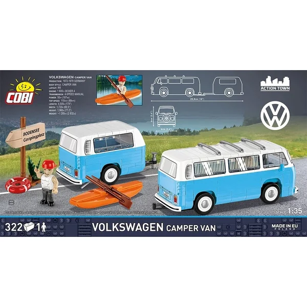 Cobi Volkswagen Camper Van, 1:35, 322 p, 1 f