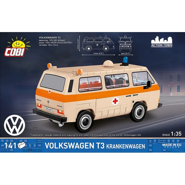 Cobi Volkswagen T3 Ambulance, 1:35, 146 pcs
