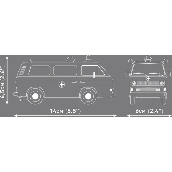 Cobi Volkswagen T3 Ambulance, 1:35, 146 pcs