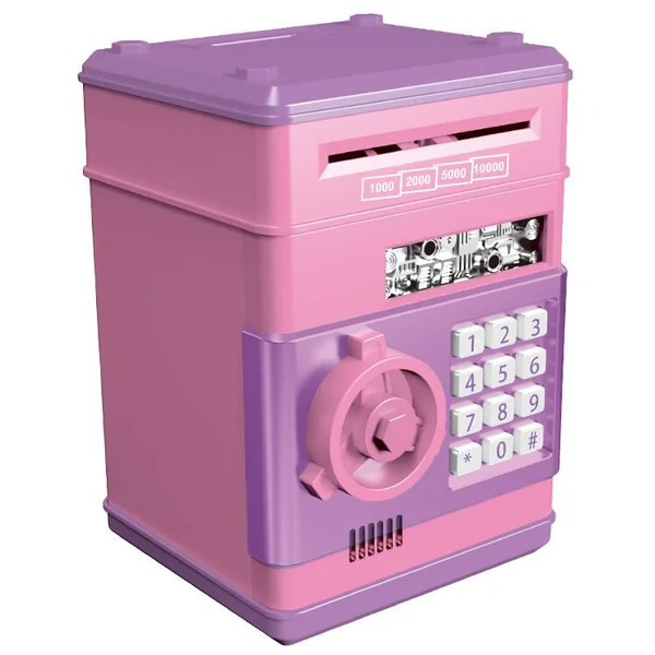 COFFRE-FORT POUR PIECES ET BILLETS - ROSE