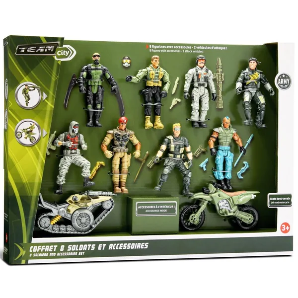 COFFRET 8 SOLDATS ET ACCESSOIRES
