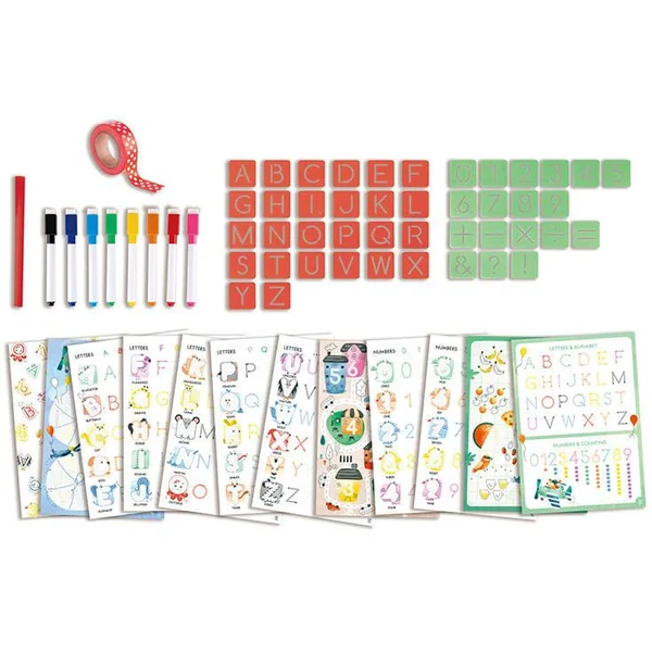 COFFRET ARTISTIQUE - ALPHABET ET CHIFFRE A TRACER