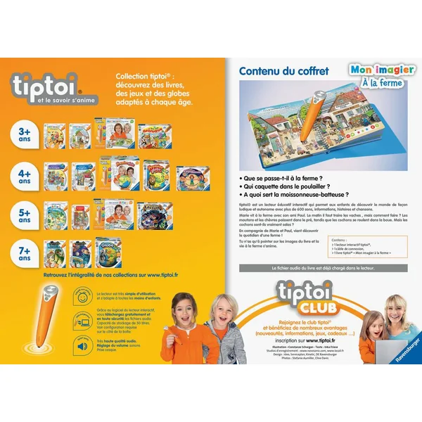 COFFRET COMPLET TIPTOI® LECTEUR INTERACTIF ET LIVRE IMAGIER A LA FERME