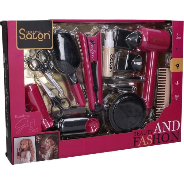 Coffret cosmétique avec sèche-cheveux et fer à lisser