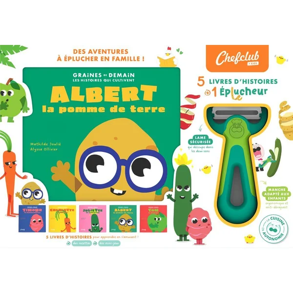 COFFRET GRAINES : LIVRES ET EPLUCHEUR