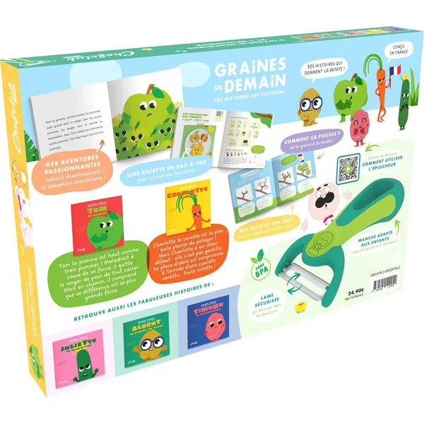 COFFRET GRAINES : LIVRES ET EPLUCHEUR