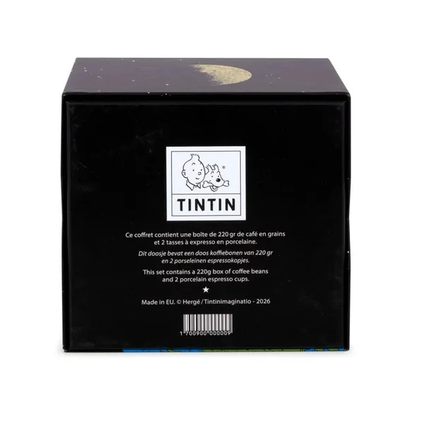 Coffret Tintin "Lune" Café bio Roumbouts + 2 tasses