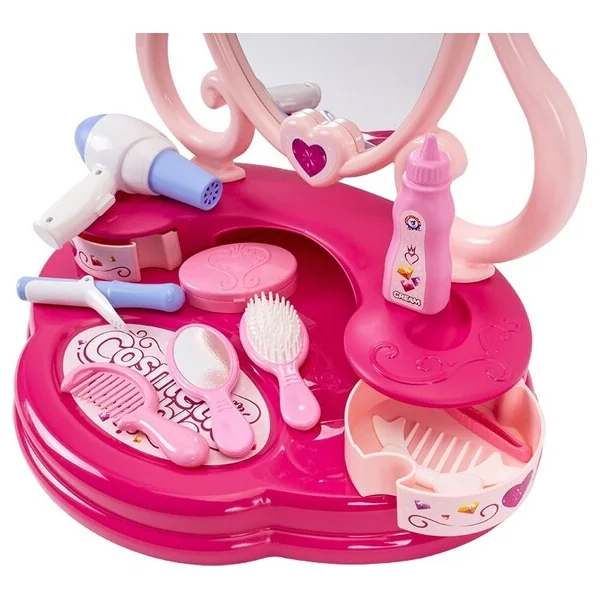 Coiffeuse 54 cm avec accessoires 9 pièces