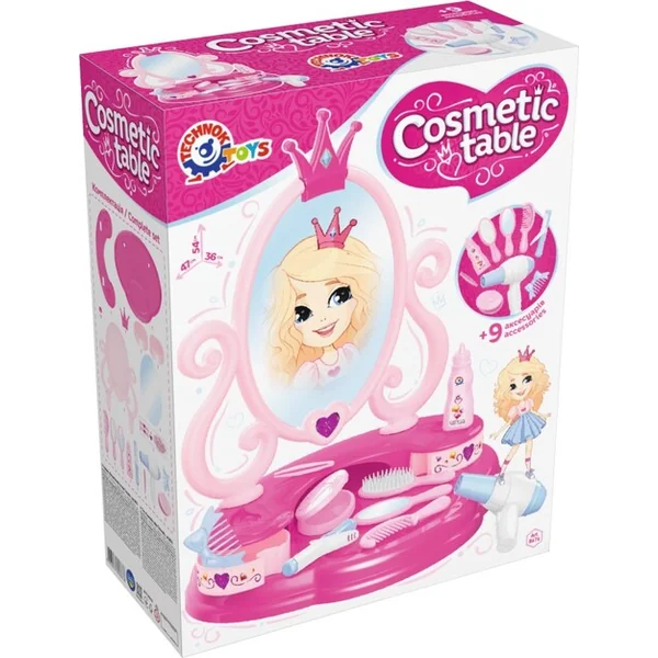 Coiffeuse 54 cm avec accessoires 9 pièces