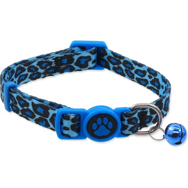 Collier Active Cat nylon XS léopard bleu 1x19-31cm