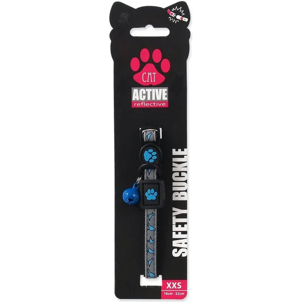 Collier Active Cat Reflective XXS bleu 1x16-22cm