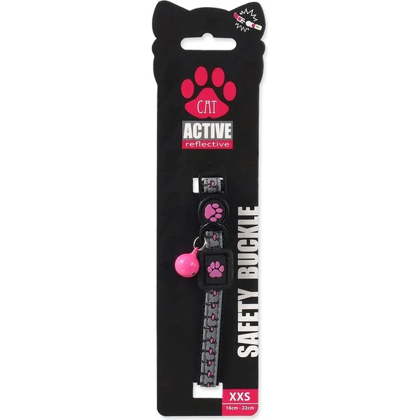 Collier Active Cat Reflective XXS rose 1x16-22cm