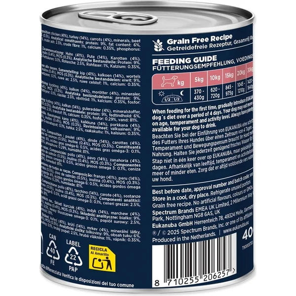 Conserve EUKANUBA Senior riche en dinde avec carottes 400 g