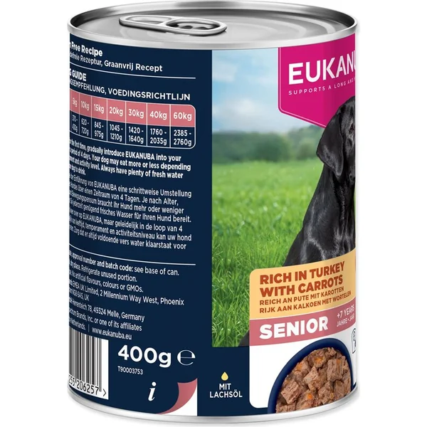 Conserve EUKANUBA Senior riche en dinde avec carottes 400 g