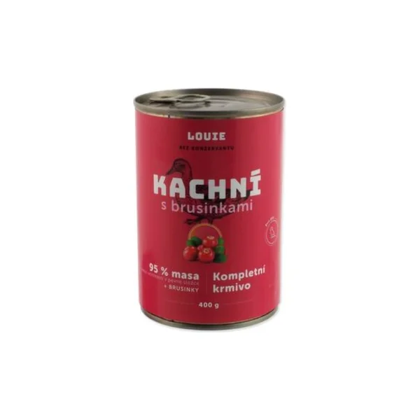 Conserve LOUIE canard avec canneberges, vitamines et minéraux 400g