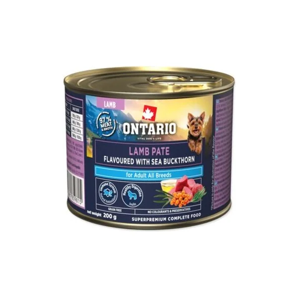 Conserve Ontario Adult pâté d'agneau avec saveur d'argousier 200g