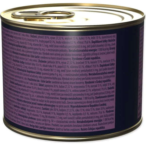 Conserve Ontario Adult pâté d'agneau avec saveur d'argousier 200g