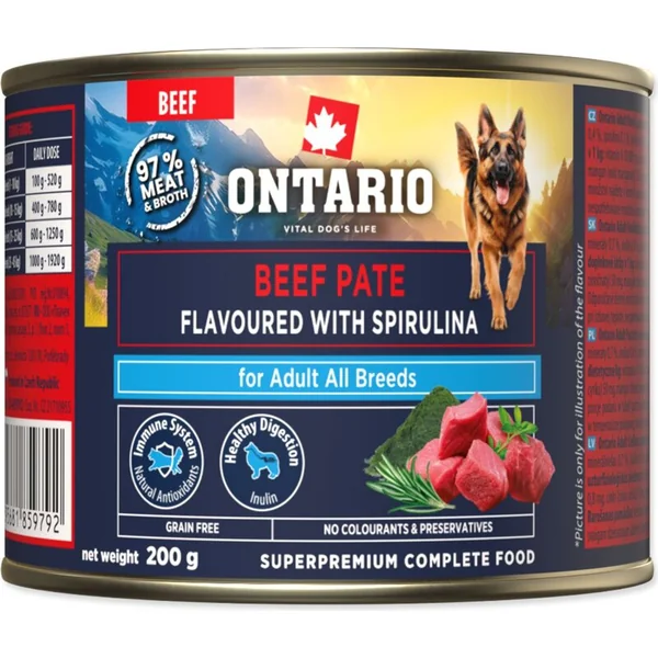 Conserve Ontario Adult pâté de bœuf à la spiruline 200g