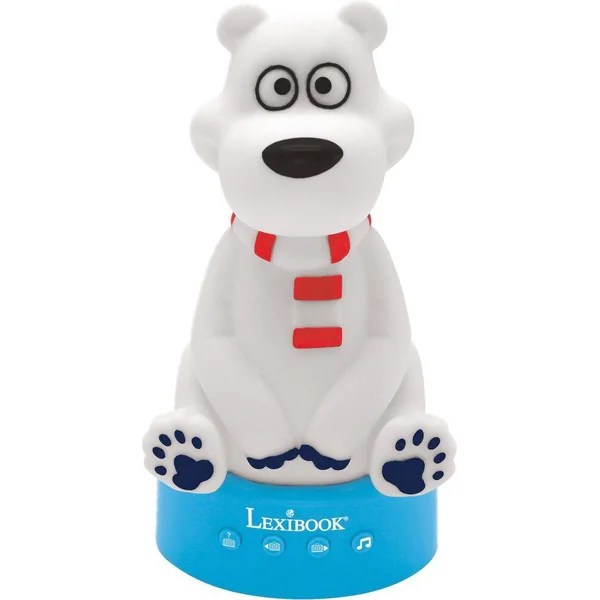 CONTEUR D’HISTOIRES OURSON EN 3D AVEC VEILLEUSE, MUSIQUES ET VARIATION DE COULEURS 17CM (ESPAGNOL)