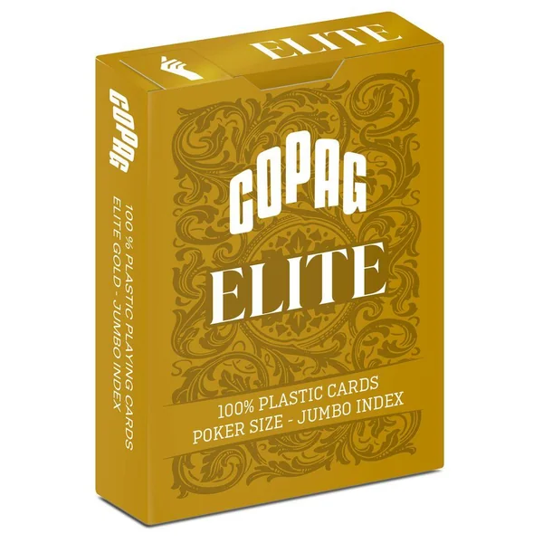 COPAG CARTE POKER PLASTIQUE - JUMBO INDEX - ELITE - DORE
