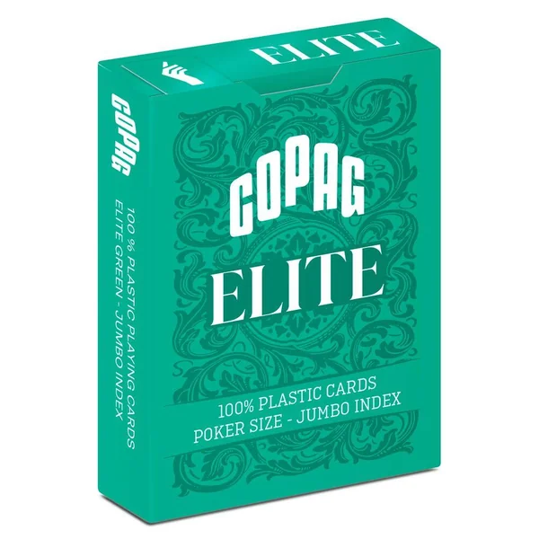COPAG CARTE POKER PLASTIQUE - JUMBO INDEX - ELITE - VERT