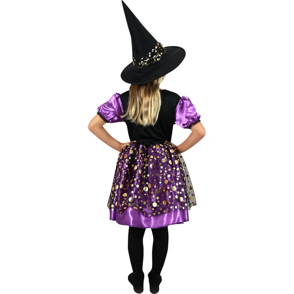 Costume de sorcière pour enfant violet-noir (S) e-emballage