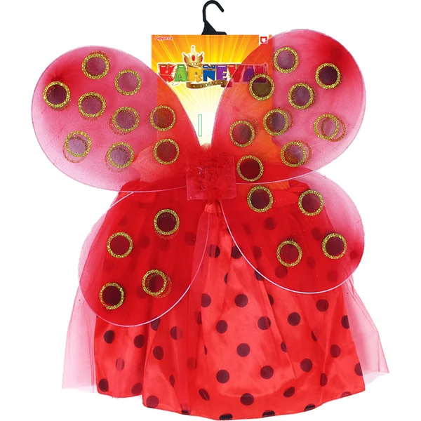 Costume enfant jupe tutu coccinelle avec ailes
