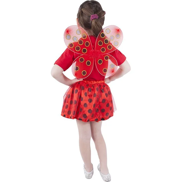 Costume enfant jupe tutu coccinelle avec ailes