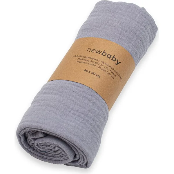 Couverture en mousseline New Baby grise