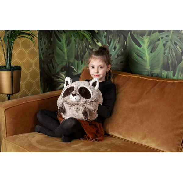 Cozy Noxxiez HW712 Raton laveur - coussin en peluche chauffant 3 en 1