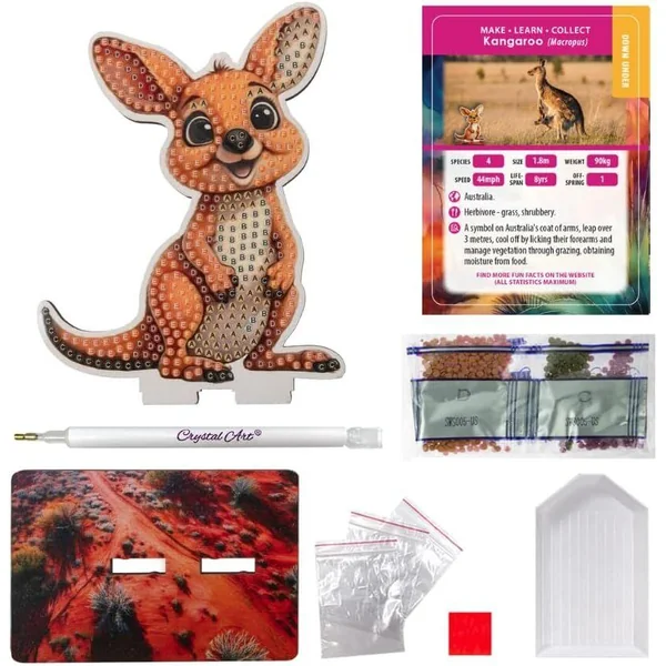 CRYSTAL ART FIGURINES A DIAMANTER - KANGOUROU