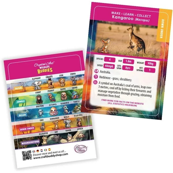 CRYSTAL ART FIGURINES A DIAMANTER - KANGOUROU