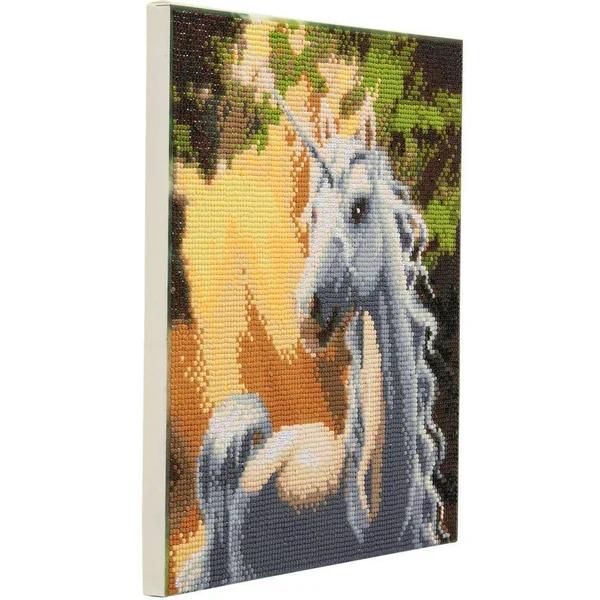 CRYSTAL ART KIT TABLEAU BRODERIE DIAMANT 30X30CM LICORNE