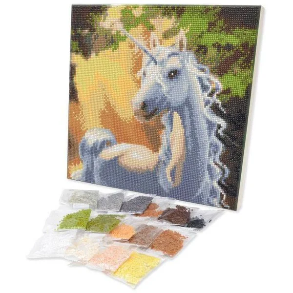 CRYSTAL ART KIT TABLEAU BRODERIE DIAMANT 30X30CM LICORNE