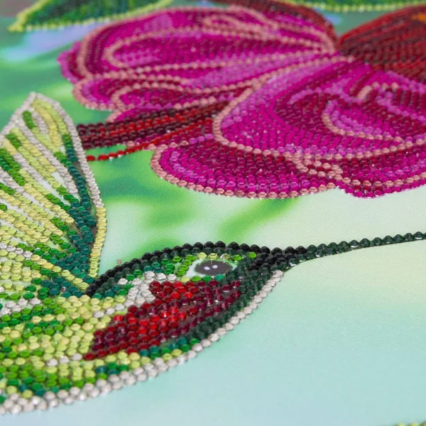 CRYSTAL ART KIT TABLEAU BRODERIE DIAMANT 40 X 50 CM COLIBRI