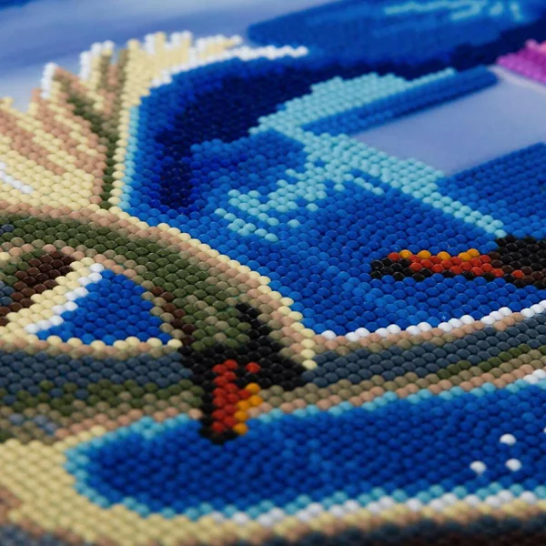 CRYSTAL ART KIT TABLEAU BRODERIE DIAMANT LED 40X50 LE LAC DE