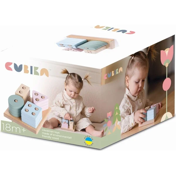 CUBIKA Pastel 15870 Trions les formes IV - puzzle en bois 17 pièces