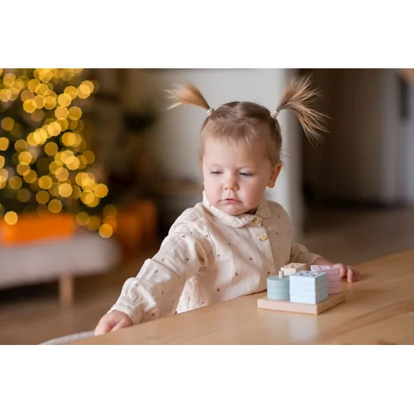 CUBIKA Pastel 15870 Trions les formes IV - puzzle en bois 17 pièces