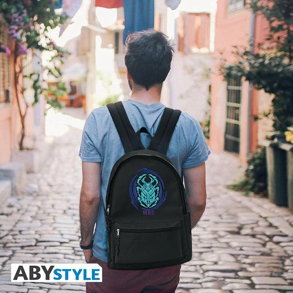 DC COMICS - SAC A DOS NOIR - " LOGO BLUE BEETLE" *