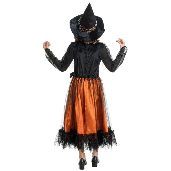 DEGUISEMENT - SORCIERE LUCINDA ORANGE A SEQUINS TAILLE 152 CM 11-13 ANS