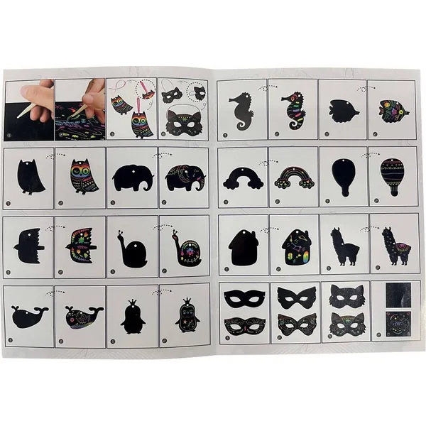 DESSINS A GRATTER MULTICOLORES