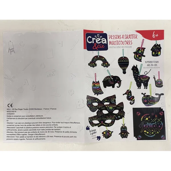DESSINS A GRATTER MULTICOLORES