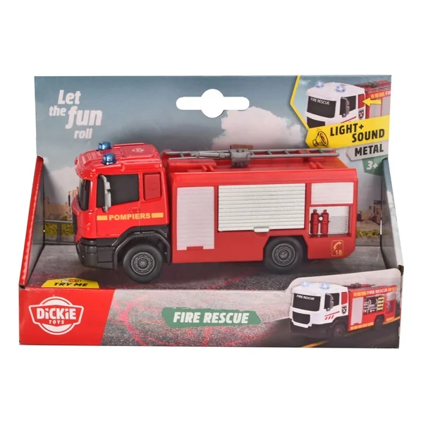 Dickie - Fire Rescue Assortment With Lights And Sounds Play Vehicles