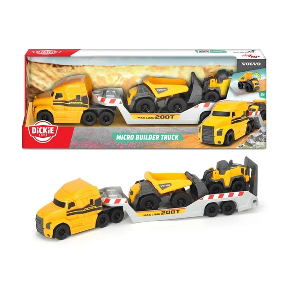 Dickie - Play Vehicles - Mack Volvo Builder Truck Set - 3 Yrs - STEM Learning