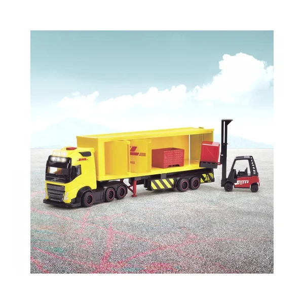 Dickie - Play Vehicles - Volvo FH16 DHL Truck with Forklift - 3 Years - Educational Play