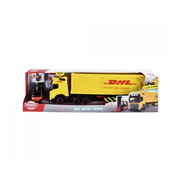Dickie - Play Vehicles - Volvo FH16 DHL Truck with Forklift - 3 Years - Educational Play